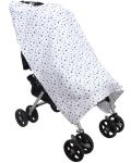 Муселиново покритие за детска количка Sevi Baby - Сиви звезди - 2t