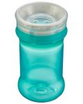 Неразливаща се чаша с мек силиконов ръб Vital Baby - 360°, 280 ml, зелена - 2t
