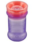 Неразливаща се чаша с мек силиконов ръб Vital Baby - 360°, 280 ml, лилава - 2t