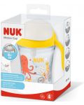 Неразливаща чаша със сламка NUK - Motion Cup, 230 ml, жълта - 3t
