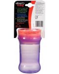 Неразливаща се чаша с мек силиконов ръб Vital Baby - 360°, 280 ml, лилава - 3t