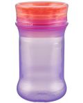 Неразливаща се чаша с мек силиконов ръб Vital Baby - 360°, 280 ml, лилава - 1t
