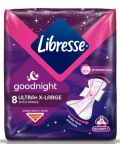 Нощни превръзки с крилца Libresse - Ultra Goodnight Extra Large, 8 броя - 1t