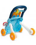 Образователна проходилка Caretero Toyz - Zoo Pusher, синя - 6t