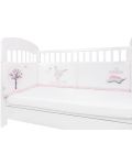 Обиколник за бебешко легло Kikka Boo - с дунапрен, 210 cm, Pink Bunny  - 1t
