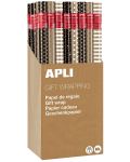 Опаковъчна хартия Apli - Крафт, с черни и цветни мотиви, асортимент - 1t
