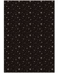 Опаковъчна хартия Apli - крафт, със звезди, 2 х 0.70 m, черна - 2t