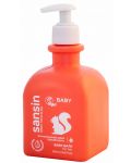 Органик бебешки душ гел Sansin - Squirrel, за момичета, 500 ml  - 1t