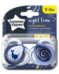 Ортодонтични залъгалки Tommee Tippee - Night, 0-6 месеца, нарвал - 1t