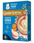 Овесено-пшенична млечна каша Nestle Gerber - С ябълка и морков, 6м+, 240 g  - 1t