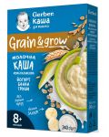 Овесено-пшенична млечна каша Nestle Gerber - Йогурт с банан и круша, 8м+, 240 g  - 1t