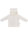 Памучно палтенце с ушички Bio Baby - 80 cm, 9-12 месеца, екрю - 1t