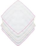 Памучни кърпи Sevi Baby - Розови, 10 броя - 1t