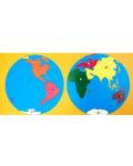 Пъзел Монтесори Smart Baby - Карта на света, 9 части - 1t