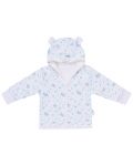 Памучно бебешко палтенце Bio Baby - 80 cm, 9-12 месеца, синьо - 1t