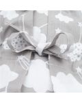 Пелена за изписване New Baby  - С панделка, 70 х 70 cm, сива - 3t