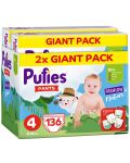 Пелени гащи Pufies Fashion & Nature - Размер 4, 136 броя, 9-15 kg, Giant Pack x 2 - 1t