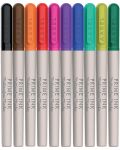Перманентни маркери Adel - Prime Ink, 10 цвята - 1t