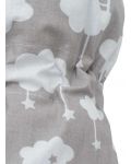 Пелена за изписване New Baby  - С панделка, 70 х 70 cm, сива - 2t