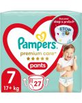 Пелени гащи Pampers Premium Care - VP, Размер 7, 17+ kg, 27 броя - 3t