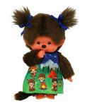 Плюшена играчка Monchhichi - Маймунка Camping Dress Girl, 20 cm - 1t