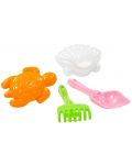 Плажен комплект Polesie Toys - Костенурка, 4 части - 2t