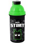 Пластмасова бутилка Paso Press Start - С презрамка за рамо, 500 ml - 1t