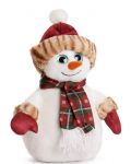 Плюшена играчка Амек Тойс - Снежко с червена шапка и шал, 23 cm - 1t