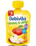 Плодово пюре Bebivita - Банан и ябълка, пауч, 90 g  - 1t