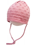 Плетена шапка Maximo - размер 37, розови сърца - 1t