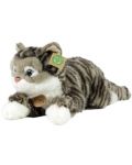 Плюшена играчка Rappa Еко приятели -Таби котка, лежаща, 40 cm - 3t