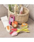 Плетена пазарска кошница Tender Leaf Toys - С продукти и цветя - 3t