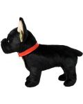 Плюшена играчка Rappa Еко приятели - Куче Френски булдог, стоящ, черен, 30 cm - 3t
