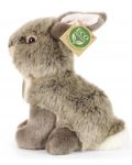 Плюшена играчка Rappa Еко приятели - Сиво Зайче, седящо, 18 cm - 3t