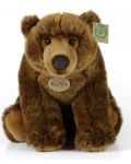 Плюшена играчка Rappa Еко приятели - Кафява мечка, седяща, 40 cm - 2t