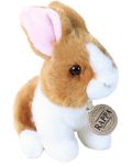 Плюшена играчка Rappa Еко приятели - Зайче, бяло и кафяво, 16 сm - 1t