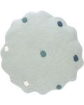 Плетена възглавница Lassig - Dots, 25 х 25 cm, мента - 1t
