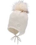 Плетена зимна шапка Sterntaler - 51 cm, 18-24 месеца, екрю - 1t