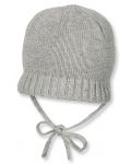 Плетена шапка с поларена подплата Sterntaler - 45 cm, 6-9 месеца, сива - 1t