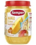 Плодово пюре Semper -  Манго с банани, 190 g - 1t