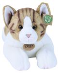 Плюшена играчка Rappa Еко приятели - Котка в кафяво и бяло, лежаща, 36 cm - 2t
