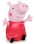 Плюшена играчка Dino Toys - Peppa Pig - Пепа, със сатенена червена рокля, 20 cm - 1t