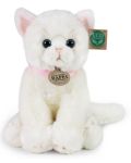 Плюшена играчка Rappa Еко приятели - Бяла котка, седяща, 25 cm - 2t