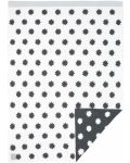 Плетено одеяло Lassig - Черно-бели звездички, 75 x 100 cm, двулицево - 1t