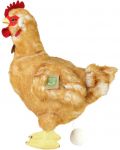 Плюшена играчка Rappa Еко приятели - Домашна кокошка с яйце, 33 cm - 4t