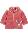 Плюшено бебешко палтенце Sterntaler - С магаренце, 68 cm, 5-6 месеца, розово - 3t