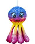 Плюшена играчка Амек Тойс - Цветен октопод, син, 25 сm - 1t