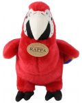 Плюшена играчка Rappa Еко приятели - Папагал червена Ара, 24 cm - 2t