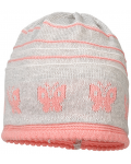Плетена шапка Maximo- Розово/сива - 1t