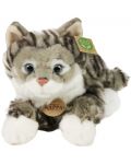 Плюшена играчка Rappa Еко приятели -Таби котка, лежаща, 40 cm - 1t